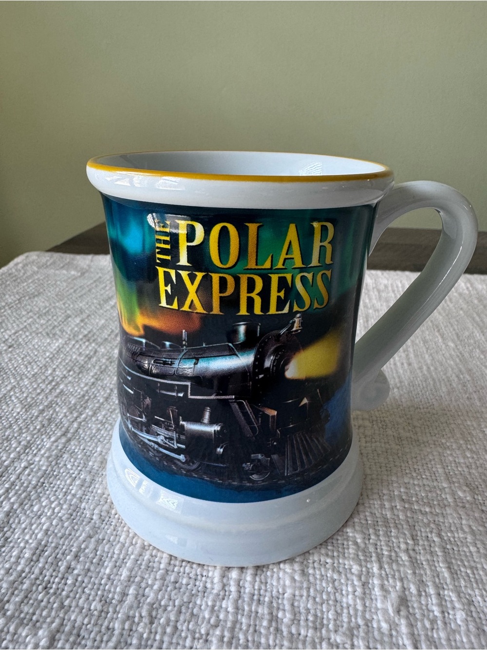 Ceramic Mug - Yellow Trim - Polar Express